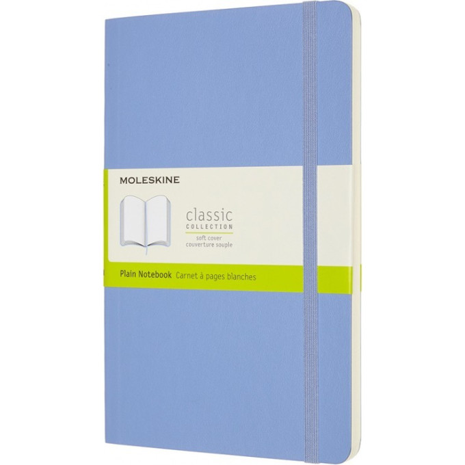 Блокнот MOLESKINE CLASSIC LARGE нелинованный, голубая гортензия QP618B42